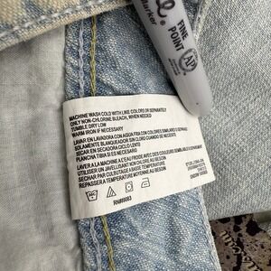 Y2K LEI Ashley Trouble Micro Mini Jean Skirt Junior 15 Blue Denim Acid Wash